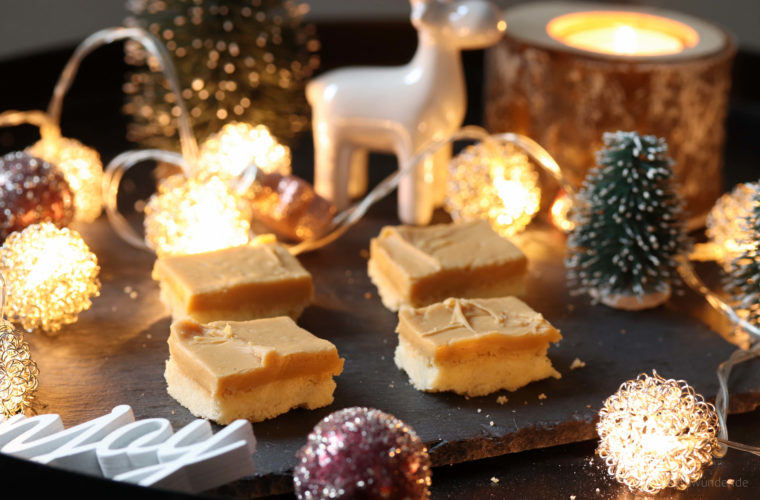 Shortbread mit Vanille Fudge Topping